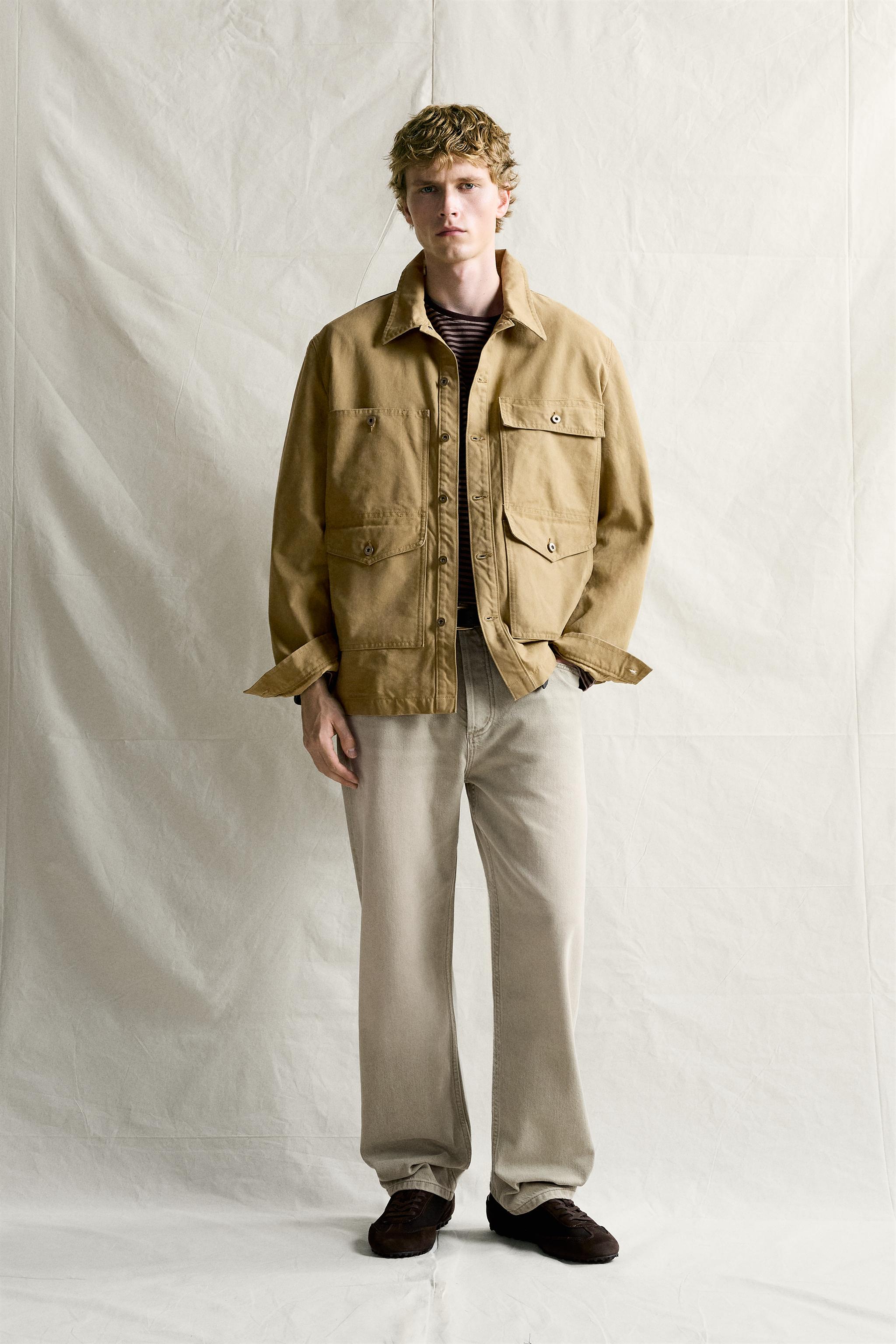 WAXED-EFFECT POCKET JACKET
